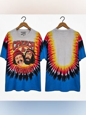 Cheech & Chong Up In Smoke Graphic Tie-Dye T-Shirt – XL